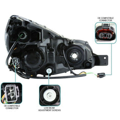 Chrome Housing Projector Headlight Corner Signal Lights For 2010-2014 Subaru Legacy 2.5i Outback 2pcs
