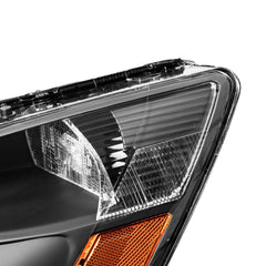 Black Housing Headlights Assembly Front Lamps For 2003-2007 Honda Accord 2pcs