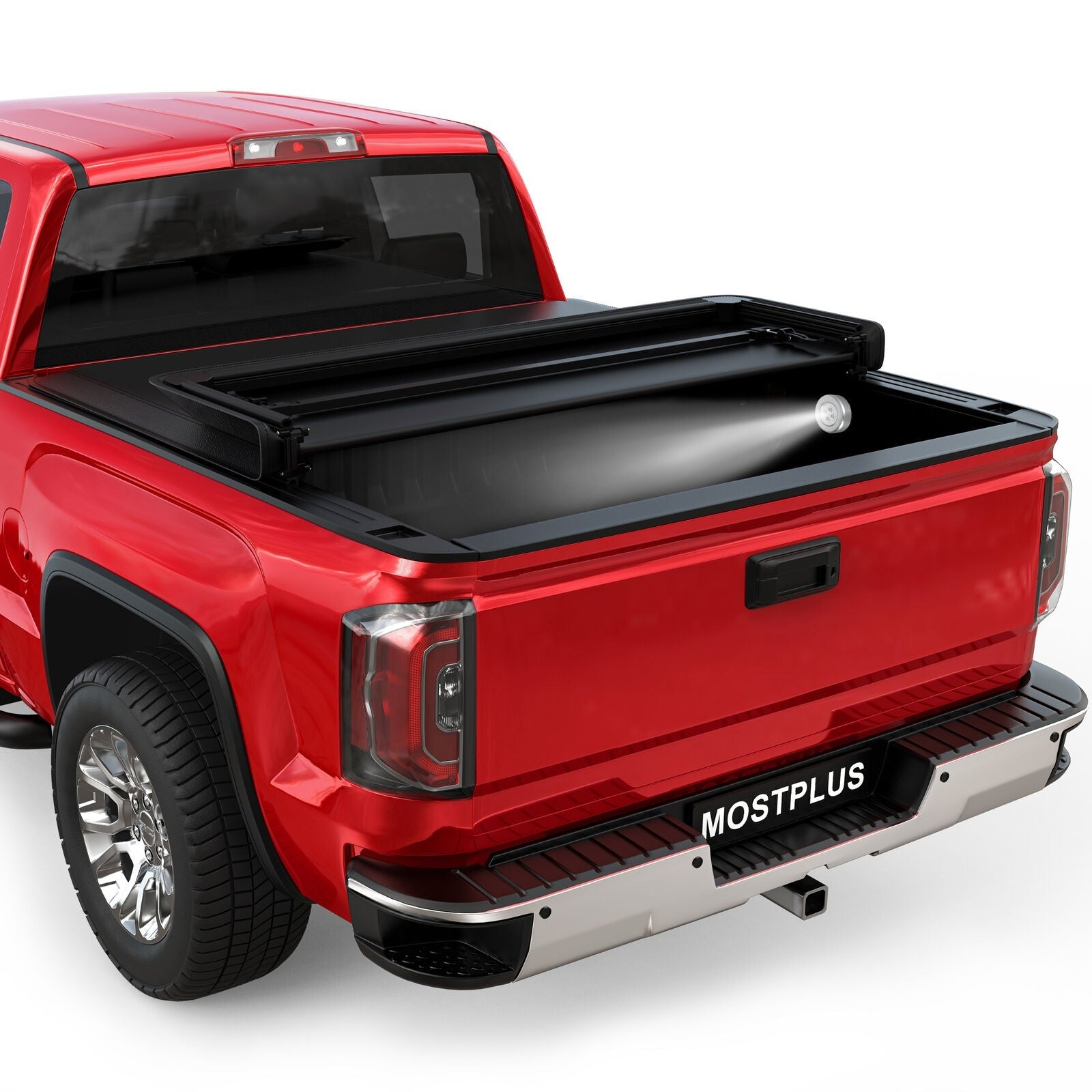 5.8FT Tri-Fold Soft Tonneau Cover For 2019-2024 Chevy Silverado GMC Sierra 1500 | Fleetside Truck Bed