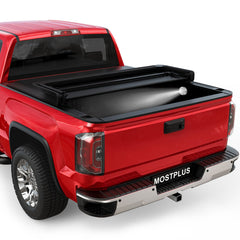 5.8FT Tri-Fold Soft Tonneau Cover For 2019-2024 Chevy Silverado GMC Sierra 1500 | Fleetside Truck Bed