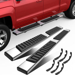 6" Running Boards For 2019-2023 Chevy Silverado GMC Sierra 1500 2500HD 3500HD Extended/Double Cab Side Step