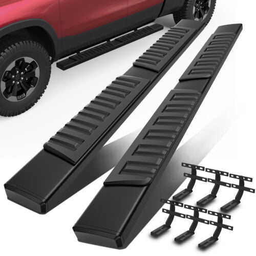 6" Running Boards Side Steps For 2019-2023 Dodge Ram 1500 Quad Cab/Extended Cab LH+RH