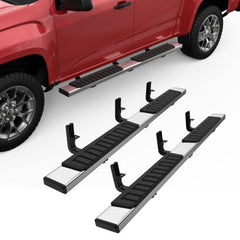 6" Running Boards Side Step Bars For 2015-2022 Colorado Canyon Crew Cab LH+RH