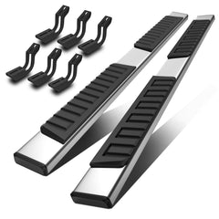 6" Running Boards For 2007-2021 Toyota Tundra Crew Max Cab (4 Full Size Doors) Stainless Steel Side Steps