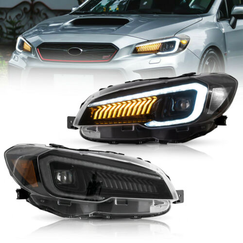 Pair LED Projector Headlights Assembly Front Lamps For 2015-2021 Subaru WRX