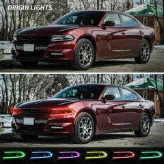 LED Projector Headlights RGB Color Change Lamps Fit 2015-2022 Dodge Charger