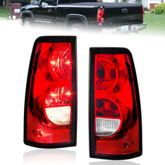 Tail Lights Rear Lamps Red Lens For 2003-2006 Chevy Silverado 1500 2500 3500 HD 2pcs