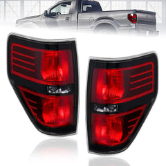 Black Housing Tail Lights Assembly For 2009-2014 Ford F-150 F150 Pickup LH+RH