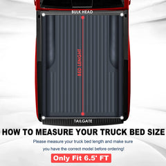 6.5FT Soft Roll-Up Tonneau Cover For 2009-2026 Ford F150 Truck Bed Cover