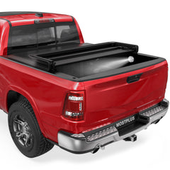 5.7FT Tri-Fold Soft Tonneau Cover For 2009-2024 Dodge Ram 1500 Inclu. Classic & New Body Fleetside Truck Bed Cover without RamBox