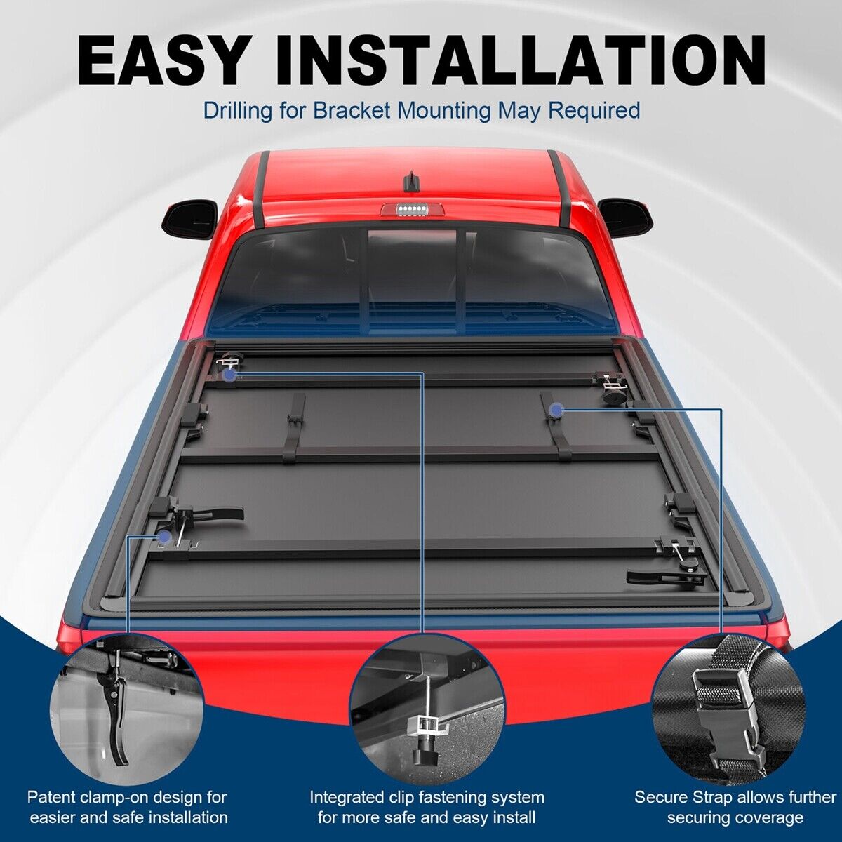 6ft Tri Fold Soft Tonneau Cover For 2005 2024 Nissan Frontier Truck Be Mostplus