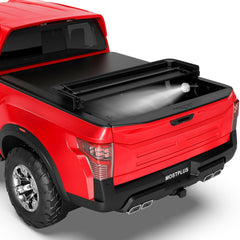 6.5FT Quad-Fold Soft Tonneau Cover For 2004-2015 Nissan Titan Fleetside Truck Bed