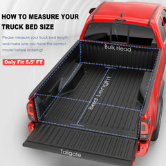 4-Fold 5.5FT Hard Tonneau Cover For 2007-2013 Toyota Tundra Bed