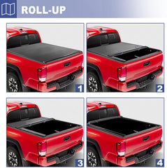 6.8FT Roll-Up Tonneau Cover For 2020-2025 Silverado Sierra 2500 HD/3500 HD Truck Bed