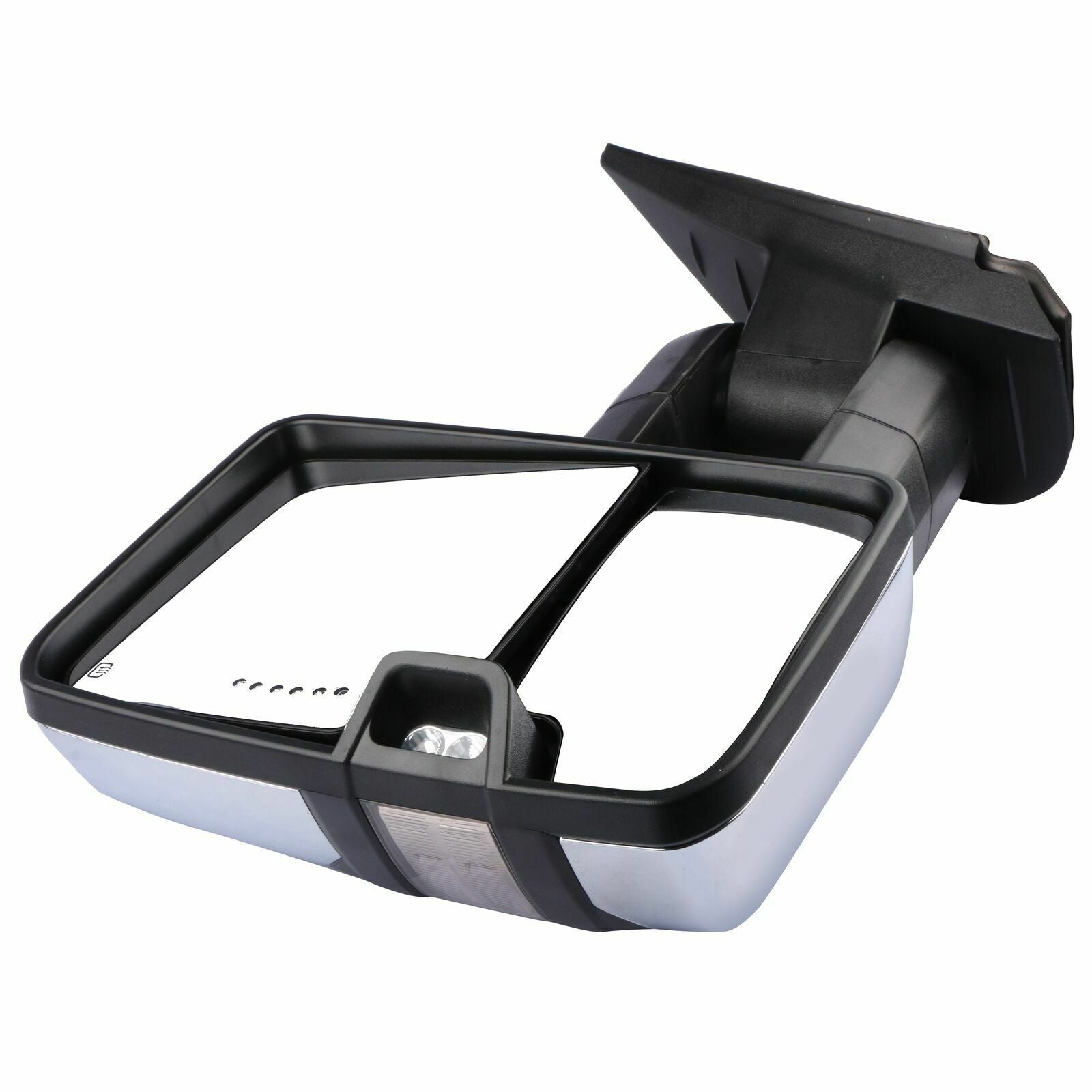 Chrome Tow Mirror Heated W/ White Running Light For 07-13 Silverado Sierra 1500 Chrome Tow Mirror Heated W/ White Running Light For 07-13 Silverado Sierra 1500
