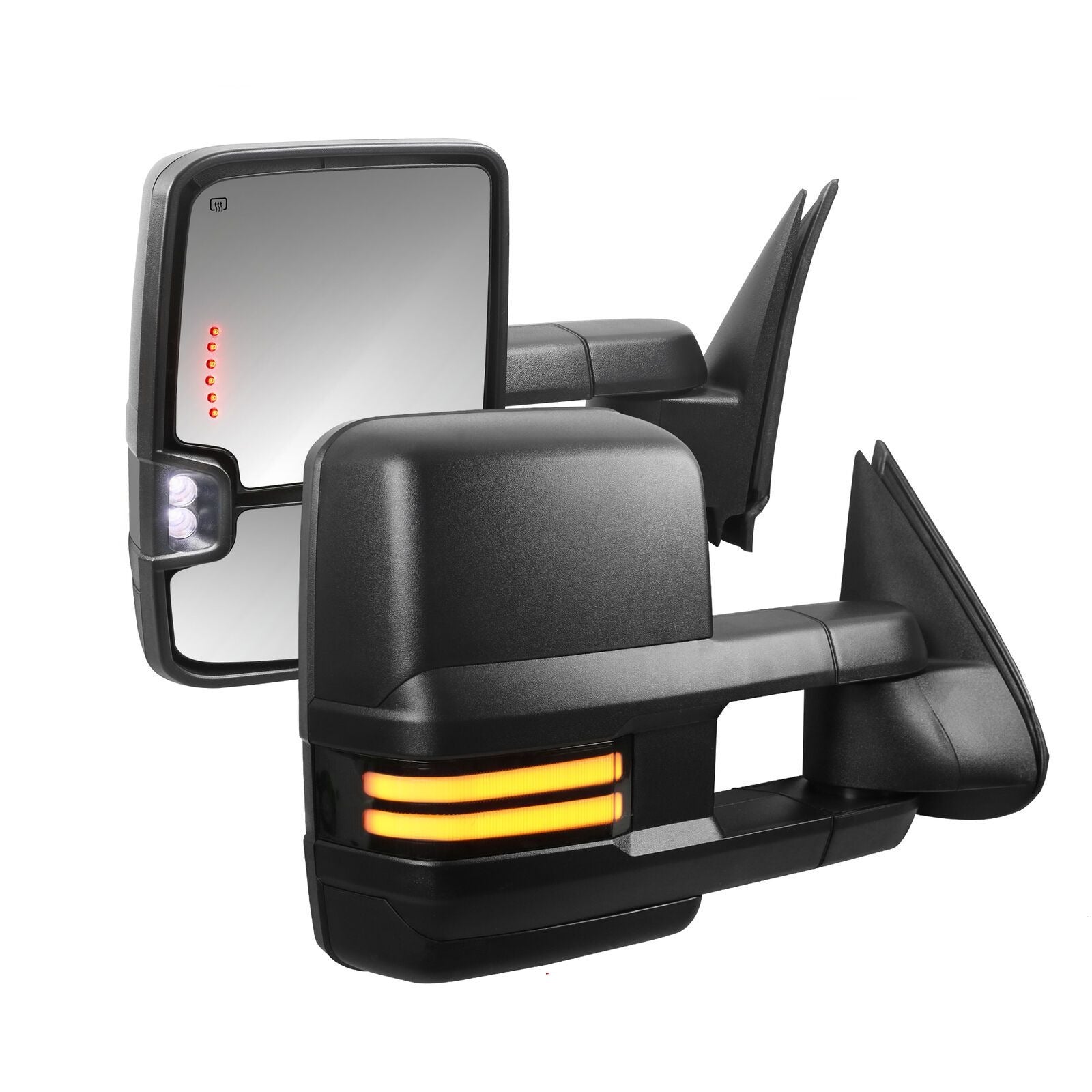 Black Power Heated Tow Mirrors For 20032007 Chevy Silverado Tahoe/GMC