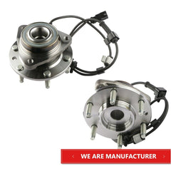 2x Front Wheel Hub Bearing Fit For 2002-2009 Chevy Trailblazer GMC SUV w/ ABS 6 Lug 513188