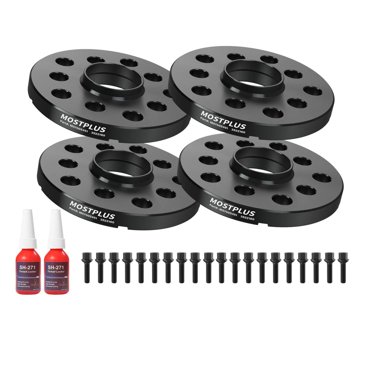 5x100mm/5x112mm Wheel Spacers 57.1mm CB w/ Studs For VW Jetta Passat Golf Audi A3 A4 A6 (Set of 4)