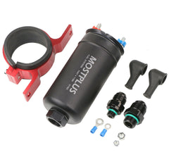 380LPH Inline External Fuel Pump 10AN Inlet w/Check Vavle 8AN Outlet W/Mounting Bracket Replace 0580254044