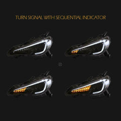 LED Headlight W/ Sequential Signal For 2012-2019 Toyota 86 13-19 Subuaru BRZ