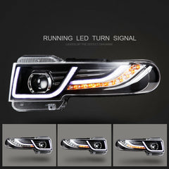 LED Halo Projector Headlights w/ Grille For 2007-2015 Toyota FJ Cruiser