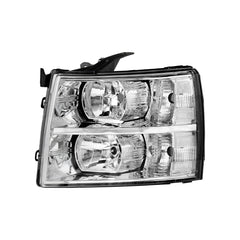 Headlight W/ Clear Reflector For 2007-2013 Chevy Silverado 1500 2500 3500 Front Pair