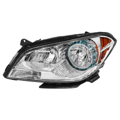 Headlight Chrome Housing w/Amber Reflector For 08-12 Chevy Malibu Sedan HeadLamp