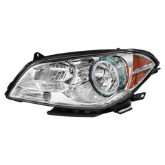 Headlight Chrome Housing w/Amber Reflector For 08-12 Chevy Malibu Sedan HeadLamp