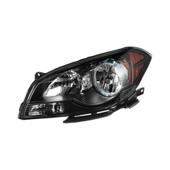 Headlights Black Housing Amber Corner For 2008-2012 Chevy Malibu Front Lamps