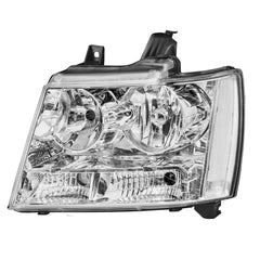 Headlights Assembly For 2007-2014 Chevy Tahoe Avalanche Suburban with Chrome Housing/Clear Lens/Clear Reflector