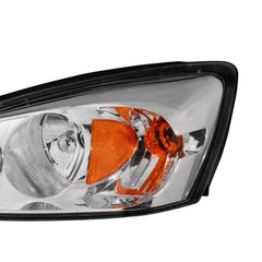 Chrome Clear Housing W/Amber Reflector Headlights For 2004-2008 Chevy Malibu 2pcs