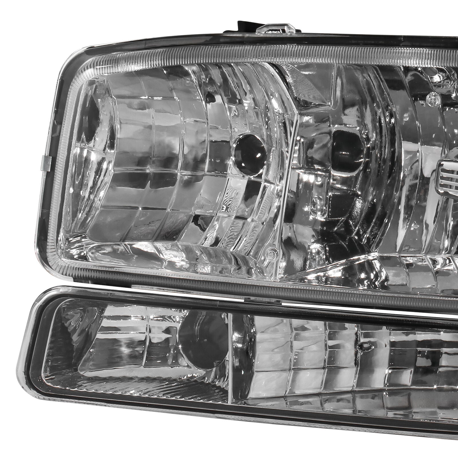 Halogen Headlight Assembly & Bumper Lights For GMC Sierra 1500 1999-07 & Yukon XL 2000-06