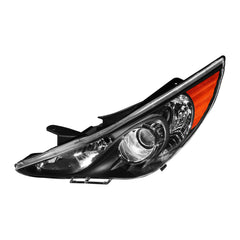 Headlights Black Housing Clear Lens For 2011-2014 Hyundai Sonata 2.0L 2.4L Front