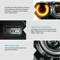 LED Headlights for 2015-2019 Dodge Challenger SE R/T