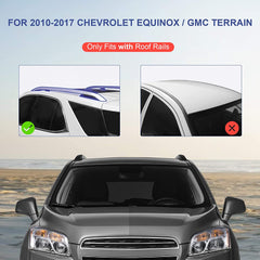 Roof Rack For 10-17 Chevy Equinox GMC Terrain Cargo Carrier Cross Bar