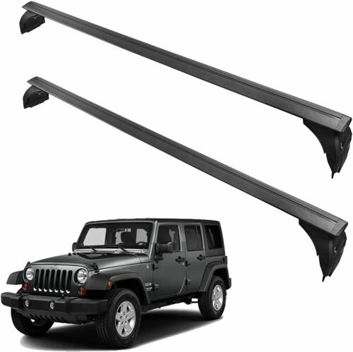 Pair Roof Rack Cross Bars Luggage Carrier For 2007-2021 Jeep Wrangler JK