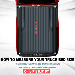 6.5FT Quad-Fold Soft Tonneau Cover For 2004-2008 Ford F150 Styleside Truck Bed