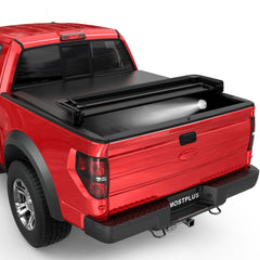 6.5FT Quad-Fold Soft Tonneau Cover For 2009-2014 Ford F150 Styleside Truck Bed