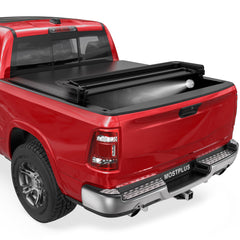5.7FT Quad-Fold Soft Tonneau Cover For 2009-2023 Dodge Ram 1500 (Inclu. Classic & New Body) Truck Bed (w/o RamBox)