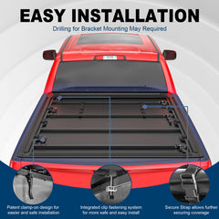 Soft 4-Fold 5.7FT Truck Tonneau Cover For 2009-2026 Dodge Ram 1500 (2019-2026 Ram 1500 Inclu. Classic & New Body) Truck Bed (w/o RamBox)