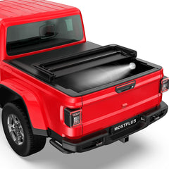 5FT Tri-Fold Soft Tonneau Cover For 2020-2024 Jeep Gladiator Truck Bed Without Utility Track System