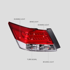 LED Brake Tail Lights for Honda Accord 2008-2012 4 Door Sedan