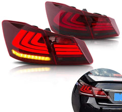 Led Brake Tail Lights for 2013-2015 Honda Accord 4 door Sedan (Red Smoke )