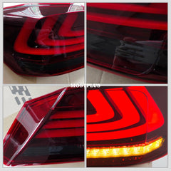 Led Brake Tail Lights for 2013-2015 Honda Accord 4 door Sedan (Red Smoke )