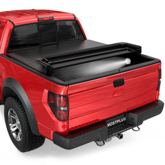 6.5FT Quad-Fold Soft Tonneau Cover For 2004-2008 Ford F150 Styleside Truck Bed