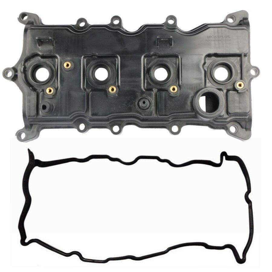 Black Engine Valve Cover W/ Gasket Kit For 07-13 Nissan Altima Sentra SE-R 2.5L